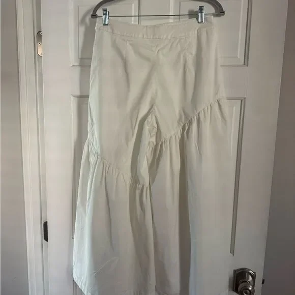Anthropologie Corfu Ivory Wide Leg Pants, White Size 4 - Picture 2 of 9